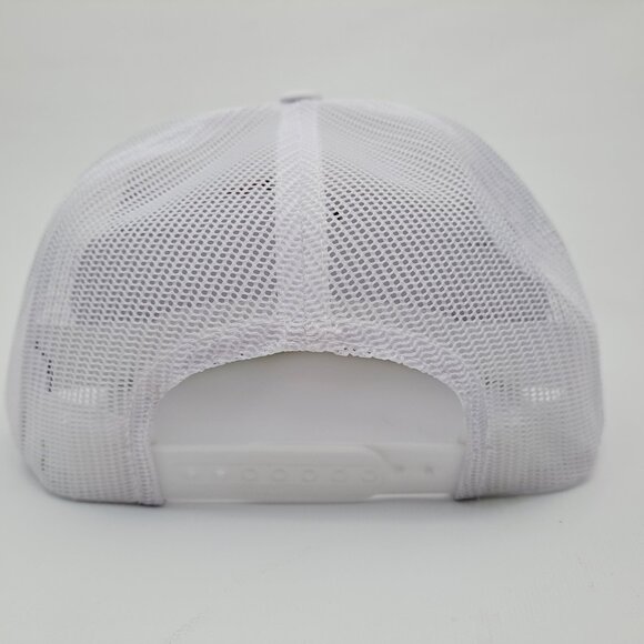 Waterbury 96' All White Flat Bill Yupoong Snapback Hat Cap - Picture 3 of 4